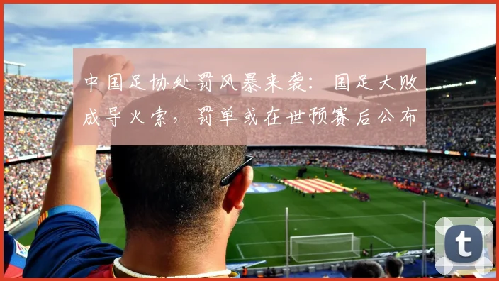 中国足协处罚风暴来袭：国足大败成导火索，罚单或在世预赛后公布