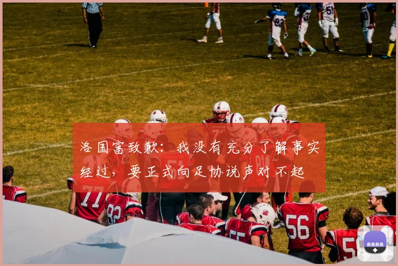 洛国富致歉：我没有充分了解事实经过，要正式向足协说声对不起